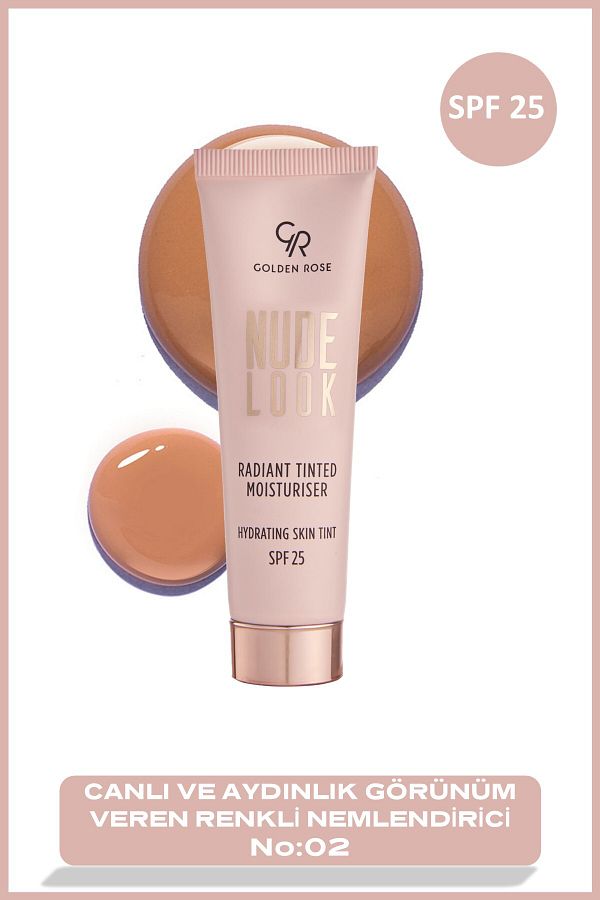 Golden Rose-Nude Look Radiant Tinted Moisturizer No: 02 Medium Tint - Tinted Moisturizer Spf 25 1