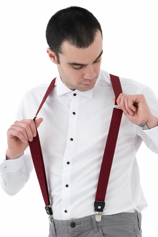 ELROZO-Men's Leather Detailed Trouser Hanger 1