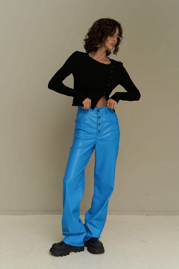 MAİ COLLECTİON-Scott Blue Lederhose 1