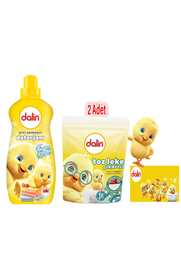 Dalin 2'li Set - Sıvı Çamaşır Deterjanı 1500 ml - X 2 Adet Toz Leke Çıkartıcı 500 gr