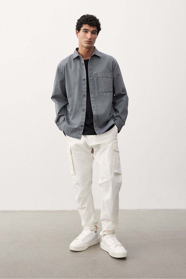H&M-Regular Fit Twill overshirt 1