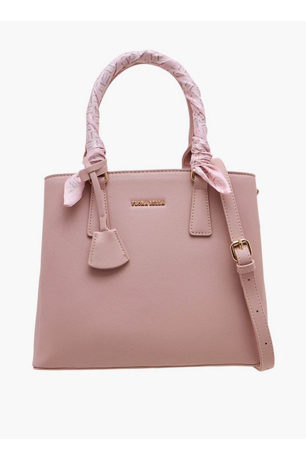 Flora Bella by Shoexpress-Scarf Accent Tote Bag with Double Handle and Zip Closure 1