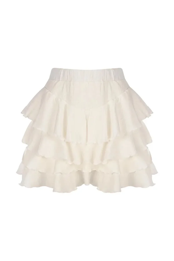 La Sarta-Mykonos Children's White Skirt 1
