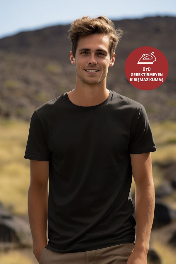 OXVİN-Ανδρικό μπλουζάκι Regular Fit Modal Kamus Silky Soft Basic 1