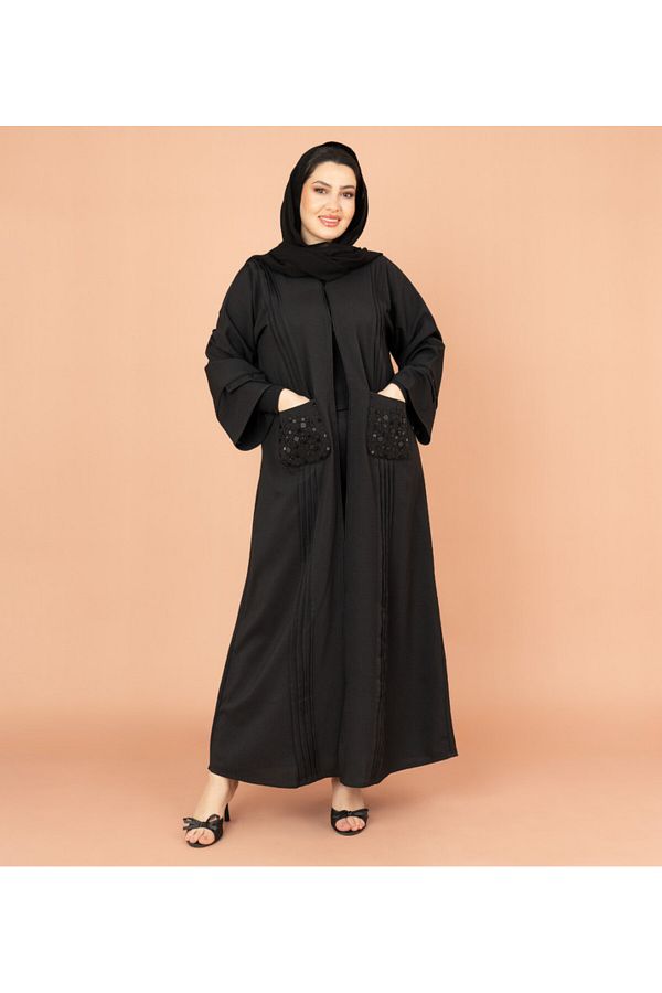 IKKXA-Modern Emirati Jalabiya with Pockets 1