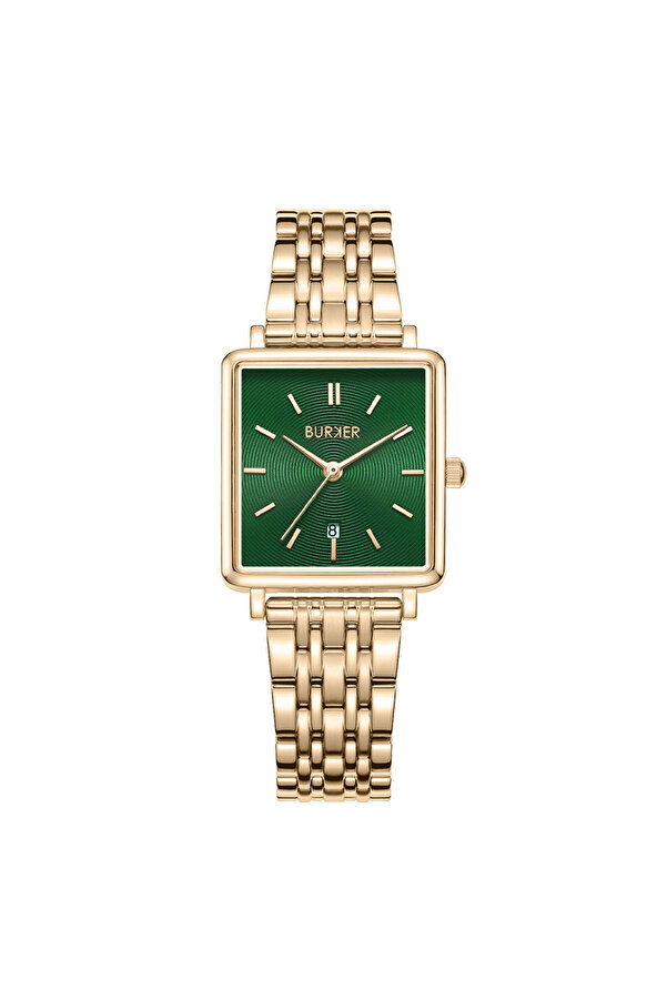 Burker Damenuhr Daisy Gold Grün- Trendyol