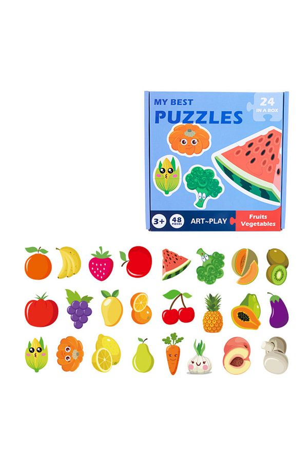 Generic-Educational puzzle set for children in the form of fruits and vegetables kt-071 1