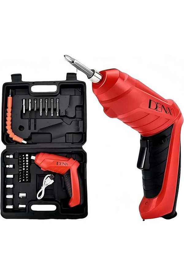 Denx-Drill Driver Kit Mini Adjustable Cordless Rechargeable Electric Screwdriver Set For Diy Project 1