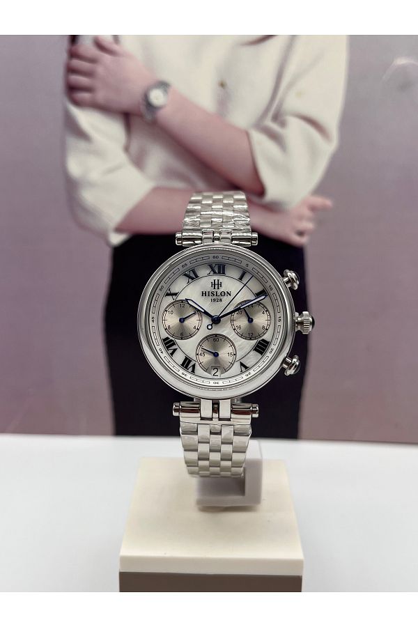 Hislon-Silver Women's Wristwatch 5 Atm Waterproof with 3 Years Warranty 1