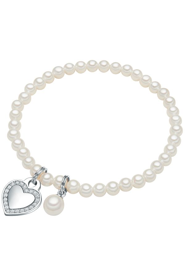 Lulu & Jane-Perlenarmband Armband Muschelkernperle Weiß Zirkonia Weiß 1