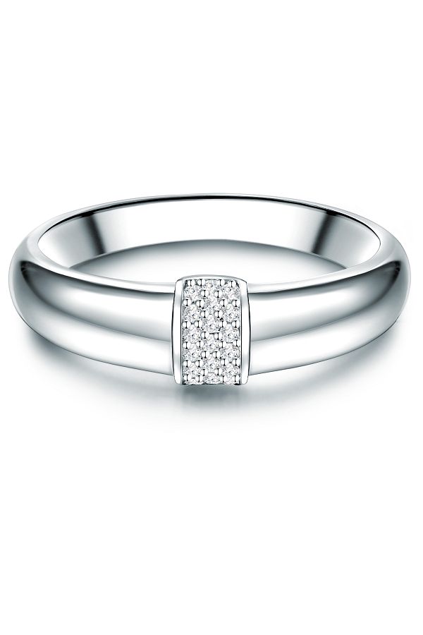 Trilani-Silberring Ring Sterling Silber Zirkonia Weiß 1