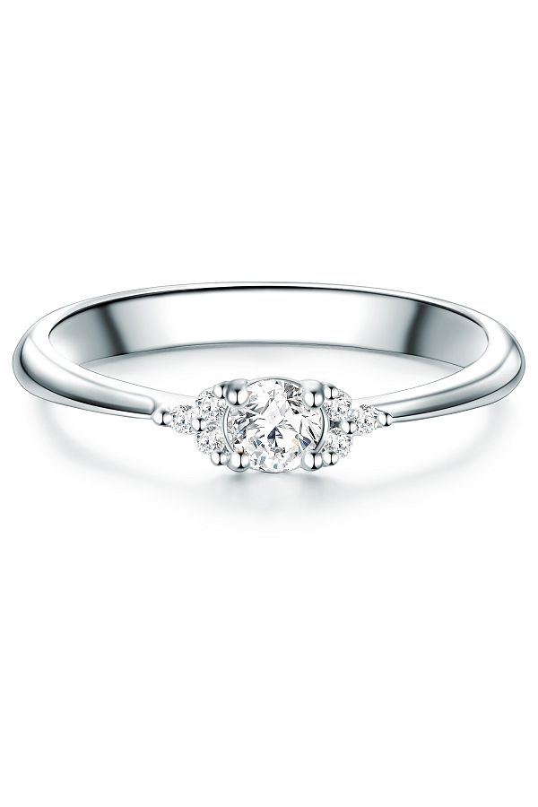 Trilani-Silberring Ring Sterling Silber Zirkonia Weiß 1