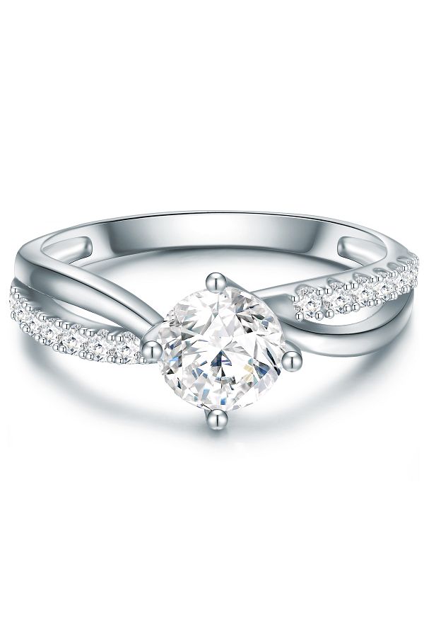 Trilani-Silberring Ring Sterling Silber Zirkonia Weiß 1