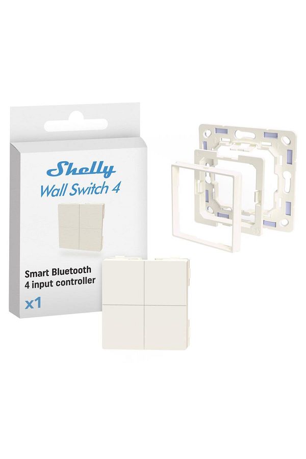 Shelly-Blu Ws4 Wireless Smart Button + Legrand/Shelly Adapter 1