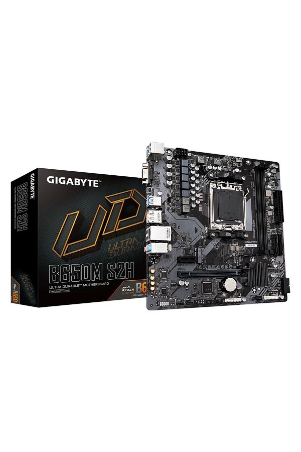 Gigabyte-اللوحة الأم B650m-s2h Glan Matx HD DP M2 RGB AM5 AMD - DDR5 بدون VGA 1