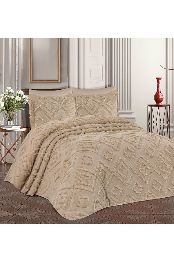AYHANHOME-Nordic Bohemian Tasseled Boxed Single Bedspread 1