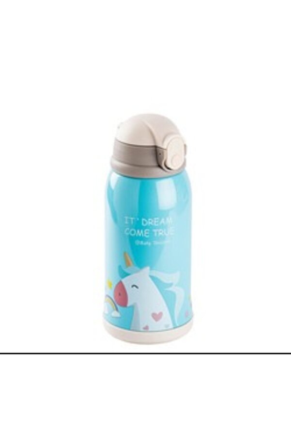 Tantitoni KAKE MAVİ UNICORN DESENLİ ÇOCUK TERMOSU 600ML