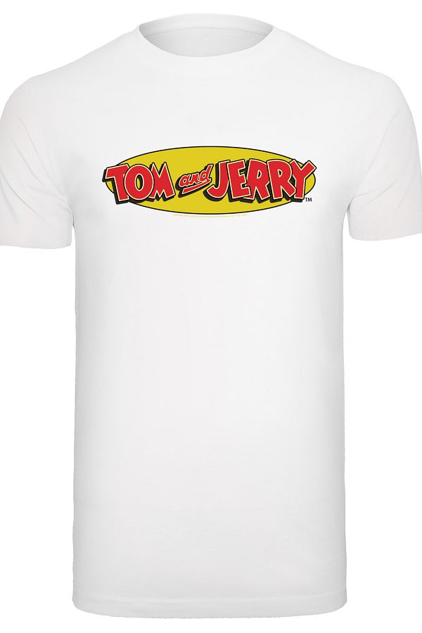 F4NT4STIC-Herren Tom und Jerry Inline-Logo mit Rundhalsausschnitt 1