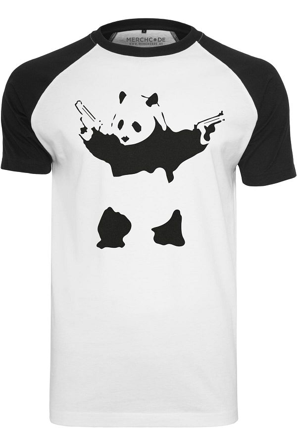 Merchcode-Herren Brandalised - Banksy´s Graffiti Panda Raglan Tee 1