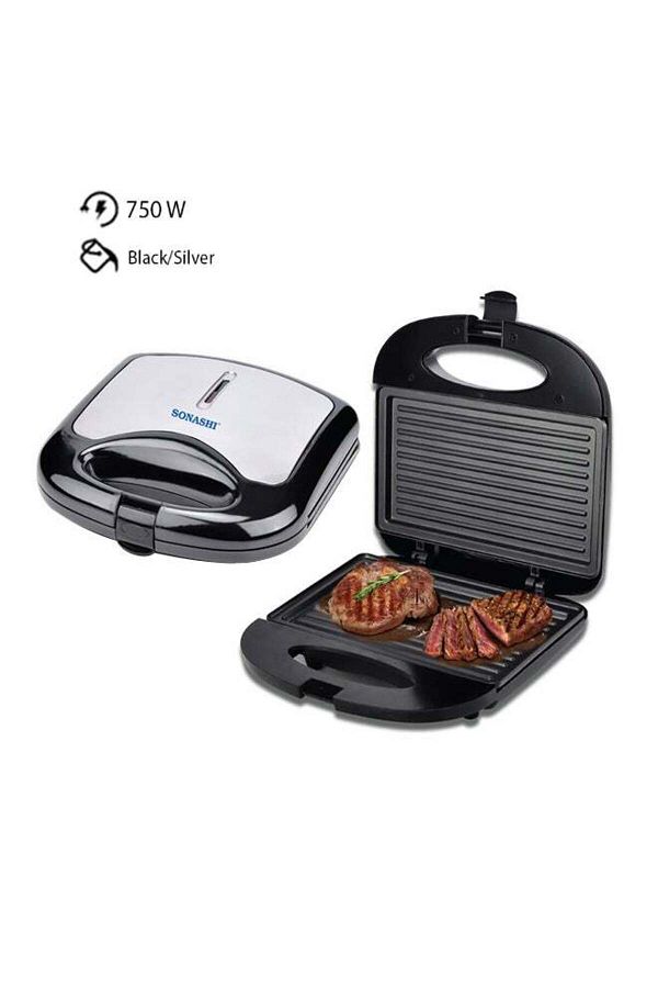 sonashi-2 Slice Grill Maker – Non-Stick, Stainless Steel Sandwich Maker with Handle Locking System, Indica 1