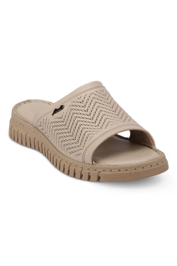 Forelli-Sofia 38505-g Beige Women's Leather Comfort Slippers 1