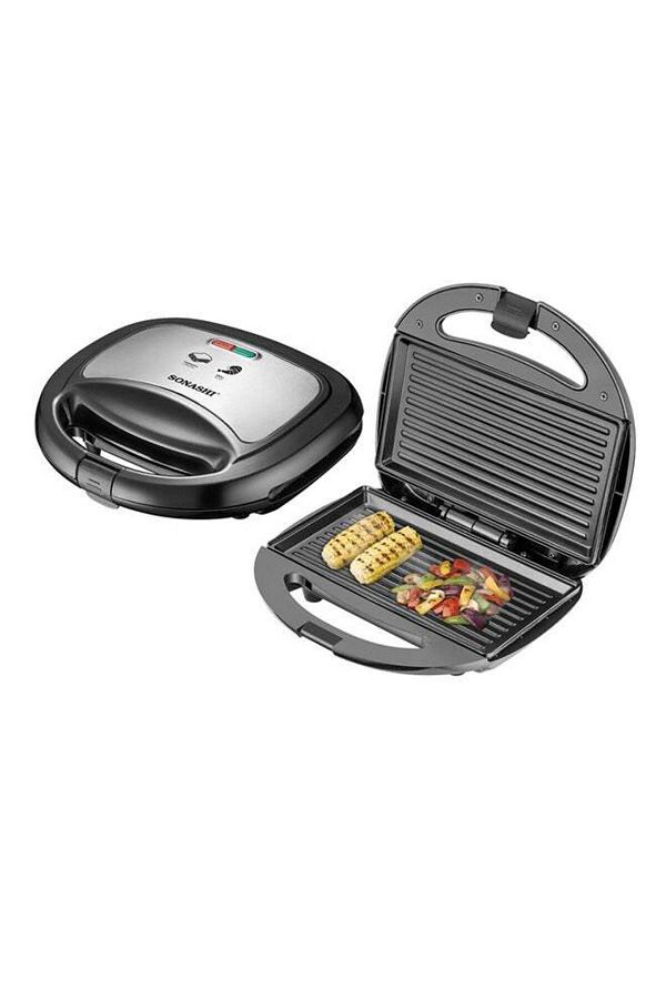 sonashi-2 Slice Grill Maker – Non-Stick, Stainless Steel Sandwich Maker with Handle Locking System, Indica 1