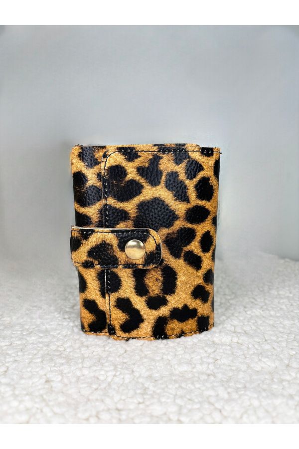 şeffafavm-Leather Leopard Print Wallet 1