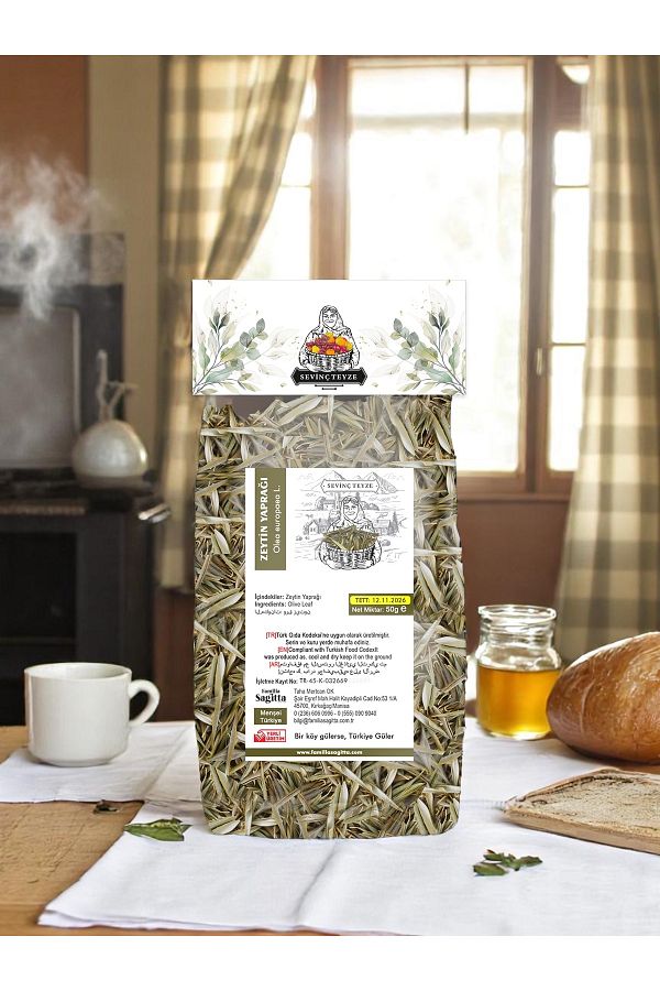 Organik Teyze-50g Joy Aunt Olive Leaf - Olive Leaves, Oleae Folium, Oleaceae, Immortal Tree Leaf 1