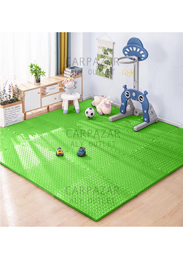 CARPAZAR Tatami Eva Mat Çocuklar İçin Köpük Halı Matı Puzzle Geçmeli Oyun Spor Kaymaz Mat 16 adet 50x50 13mm