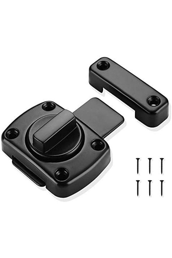 Generic-GZGXKJ Bathroom Latch Rotate Bolt Gate Latch Door Lock, Additional Fixed Anti-Theft Lock for Left an 1