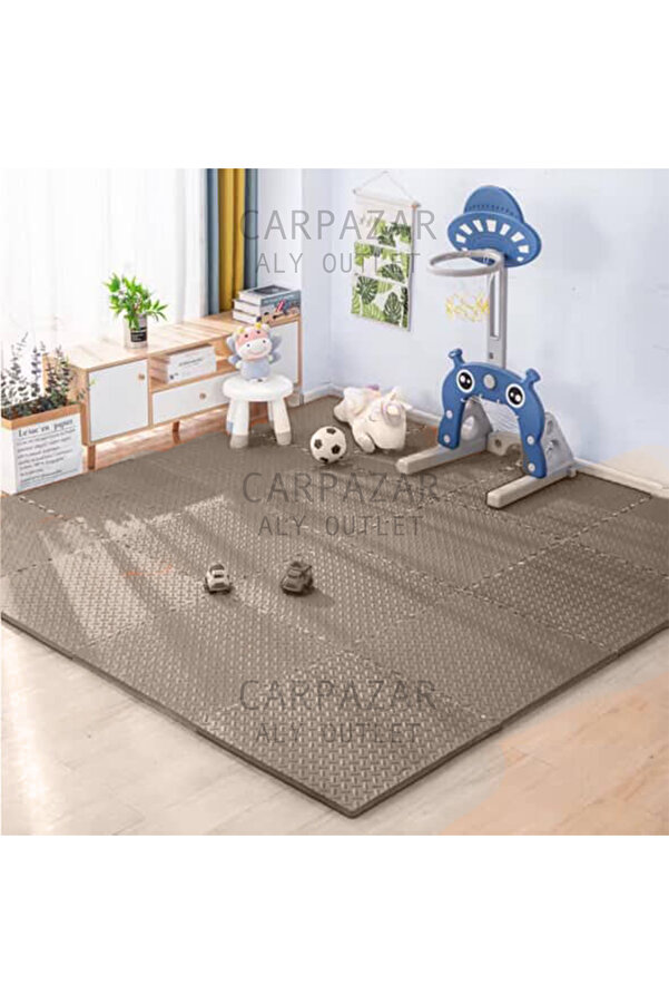 CARPAZAR Damla Desen Tatami Eva Spor Yoga Pilates Oyun Matı Halısı Minderi Puzzle 50x50 13mm 8 Adet 100x200