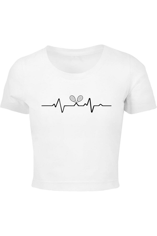 Merchcode-Damen Ladies Tennis Beats Crop Tee 1