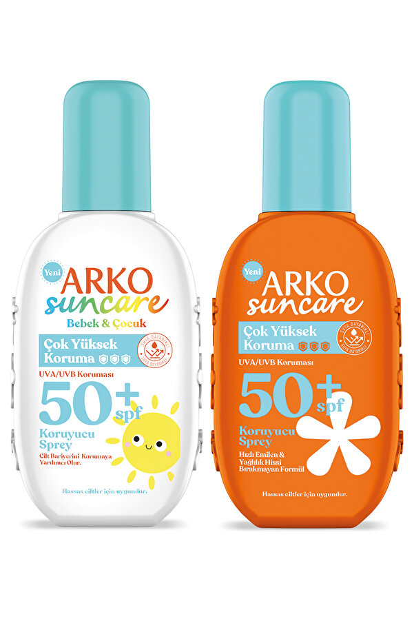 Arko Suncare Spf50 Vücut Güneş Kremi 200 ml & Spf50 Çocuk Bebek Güneş Kremi 200 ml Yaz Seti