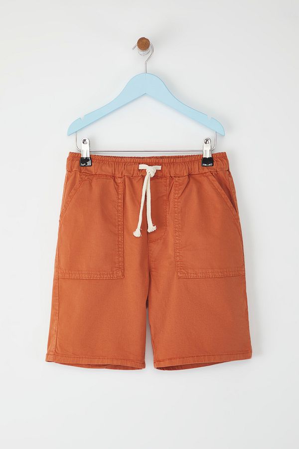 TRENDYOLKIDS-Dlaždice Pánské dětské 100% bavlněné elastické tkané šortky s detailem kapsy a bermudy TKDSS25SR00027 1