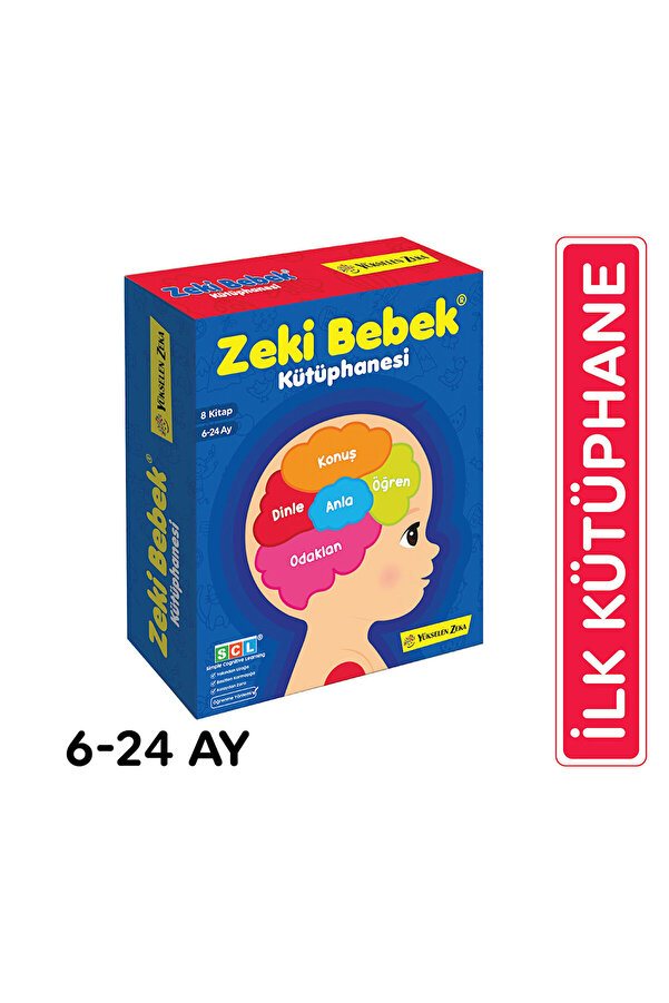 yükselen zeka Zeki Bebek Kütüphanesi 8'li Set (6-24 Ay)
