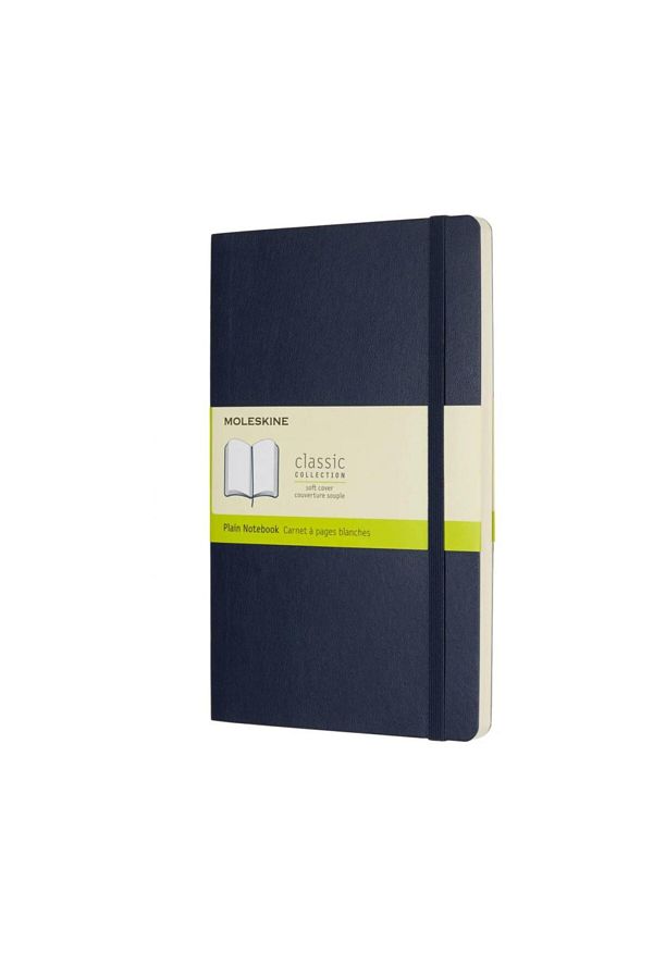 Moleskine-Plain Notebook Soft Cover L Size Navy Blue 1