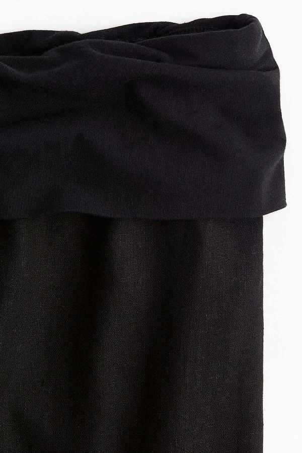 H&M-Foldover-waist linen-blend trousers 1
