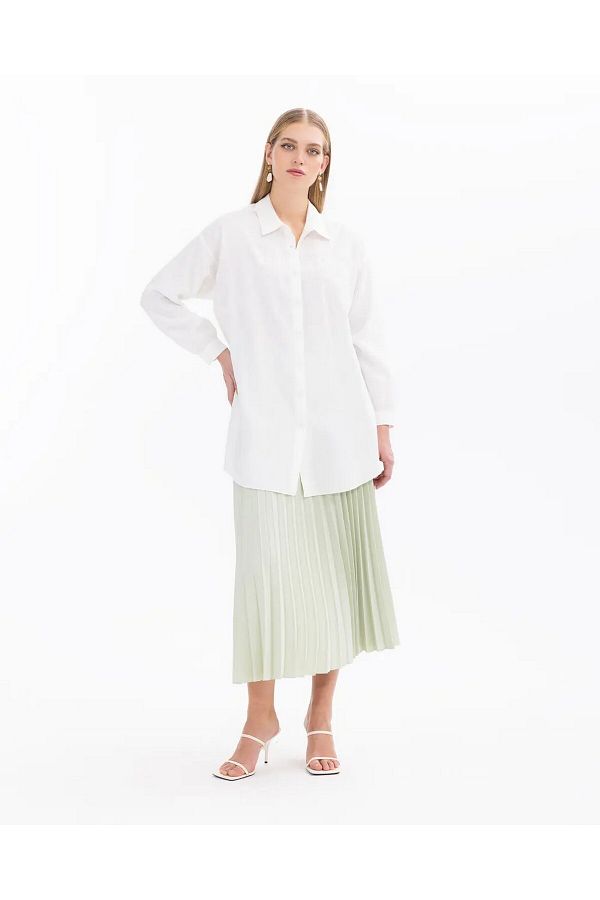 SEÇİL-1008 Model Pleated Skirt -11242106001008 Qys Skirt#24-03 1