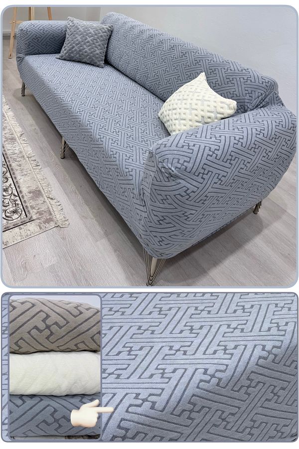 uzhanem-Seat Cover . Seat Cover Elastic, Non-Slip Three-Seater Sofa Sofa Cover (1Pcs) 1