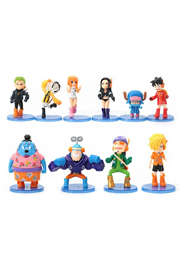 Choice-No Box 10pcs 10pcs/set Luffy Zoro Sanji Nami Chopper Usopp Jinbe Robin FRANKY BROOK Anime Figure Toy 1
