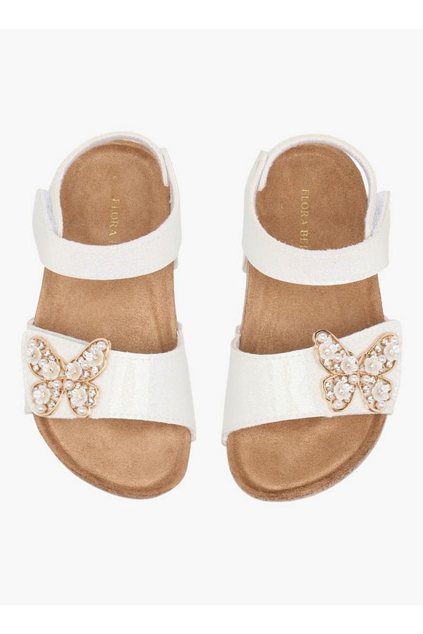 Flora Bella by Shoexpress-Butterfly Accent Sandals with Hook and Loop Closure 1
