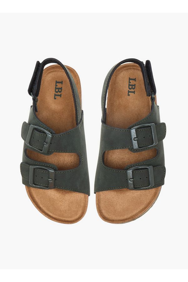 LBL by Shoexpress-Buckle Accent Strap Sandals with Hook and Loop Closure 1