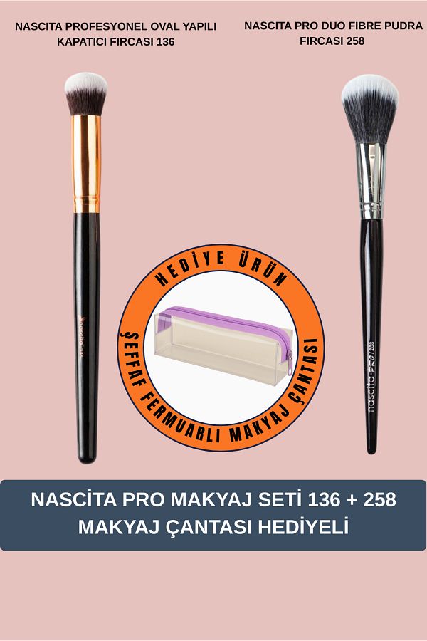 nascita-Srknx Professional 258 Modelist Set - Oval Concealer and Powder Brush 1