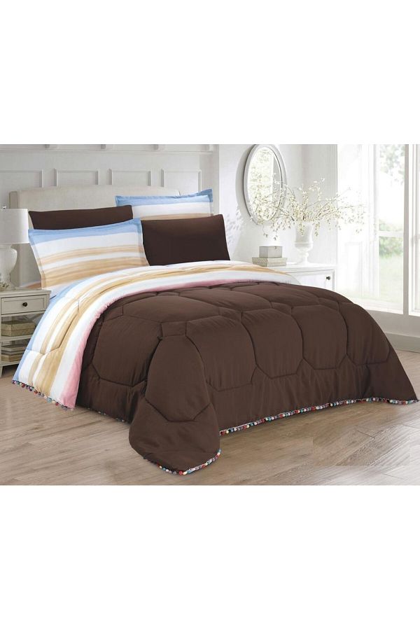 HOURS-Horse Comforter Set, Soft and Durable Fabric, Modern and Distinctive Pattern, Single Size, 4 Pieces, Lace, Rainbow-10 1