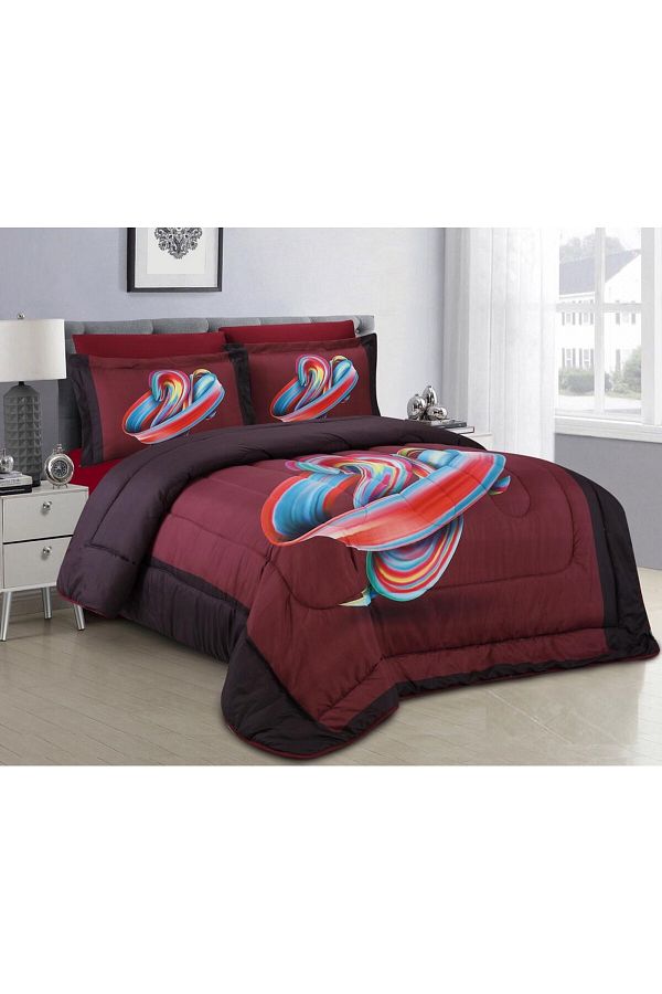 HOURS-Horse Comforter Set, Soft and Durable Fabric, Modern and Distinctive Pattern, Single Size, 4 Pieces, Classic Miriam-10 1