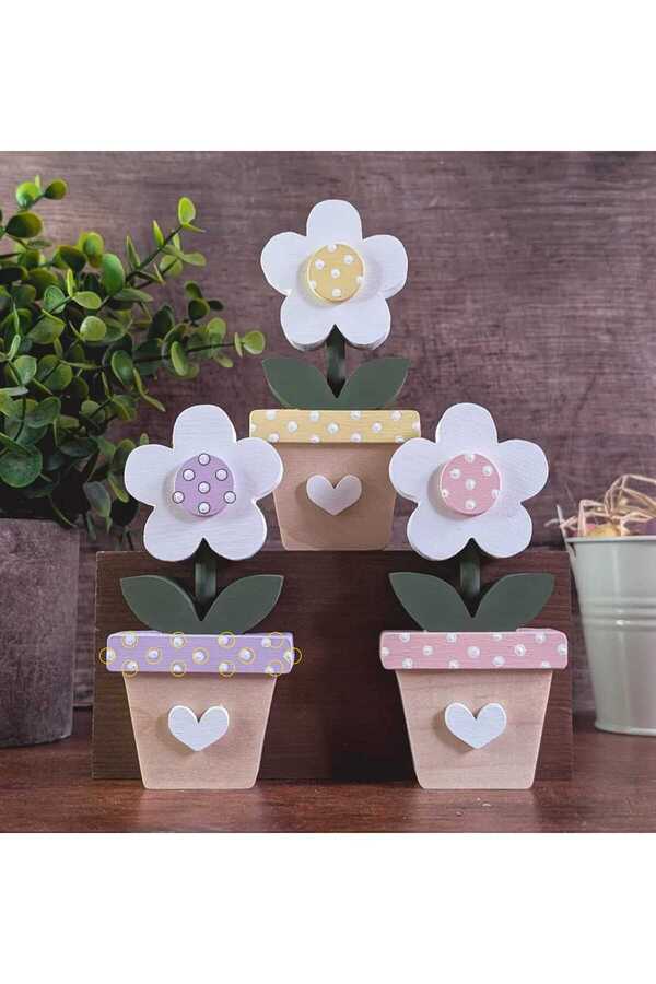 birlazer Boyanabilir Bahar çiçekleri saksısı Okul Anaokulu Kreş Aktivite Ektinlik Boyama 1 ad