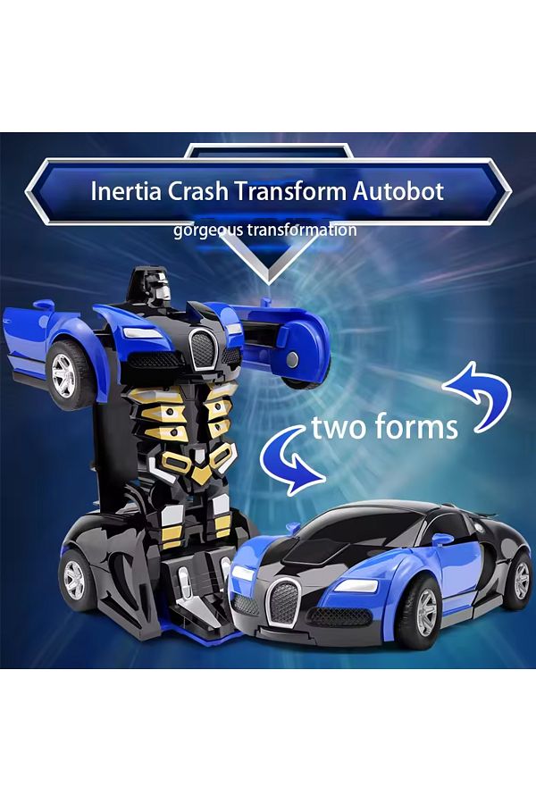 Choice-Blue Transforming Robot With One Click Automatic Shape Conversion Boy Gift Toy Car Parent Child Inte 1