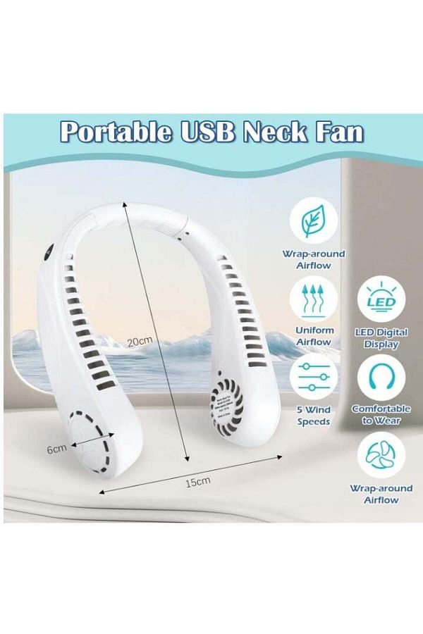 Denx-Neck Cooling Fan With A Comfortable And Mobile Design With 360 -Degree Modification Feature 1