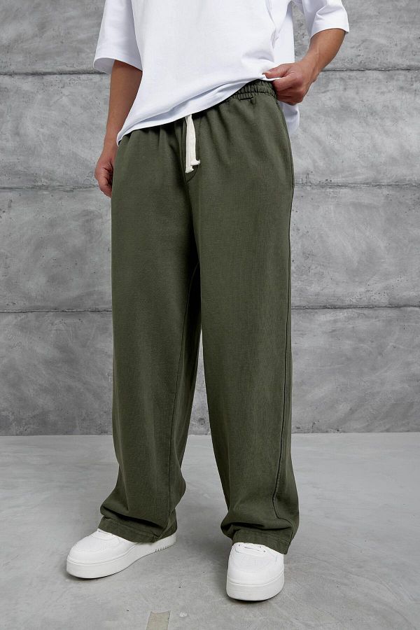 NOMARC-Khaki Washed Basic Baggy Tracksuit 1