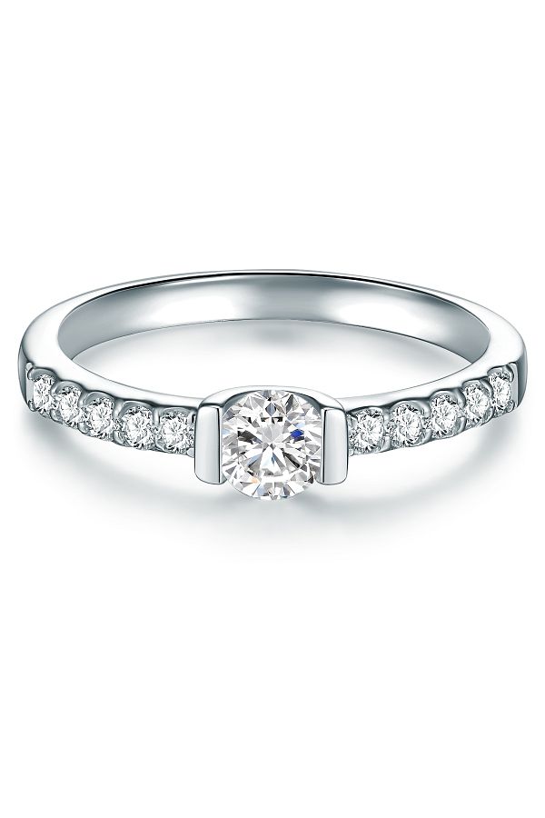 Trilani-Silberring Ring Sterling Silber Zirkonia Weiß 1
